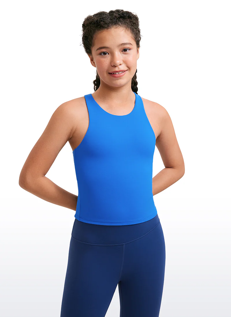 Butterluxe Girls Double Lined Racerback Tank Tops Waist Length - Image 21