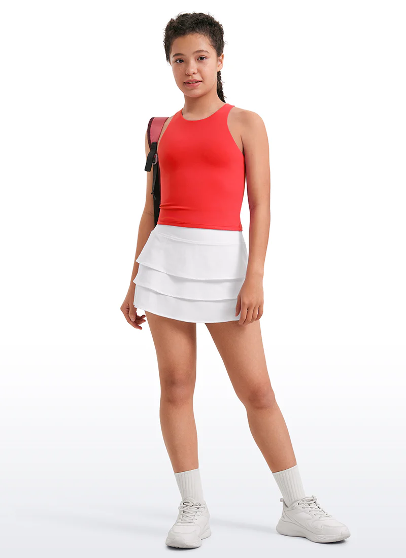 Butterluxe Girls Double Lined Racerback Tank Tops Waist Length - Image 3