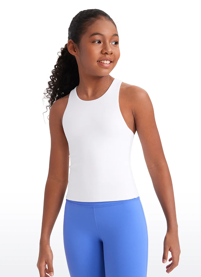Butterluxe Girls Double Lined Racerback Tank Tops Waist Length - Image 9