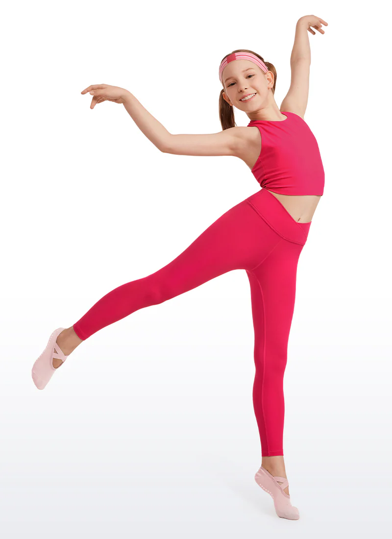 Butterluxe Girls Active Leggings - V Cross Waist - Image 24