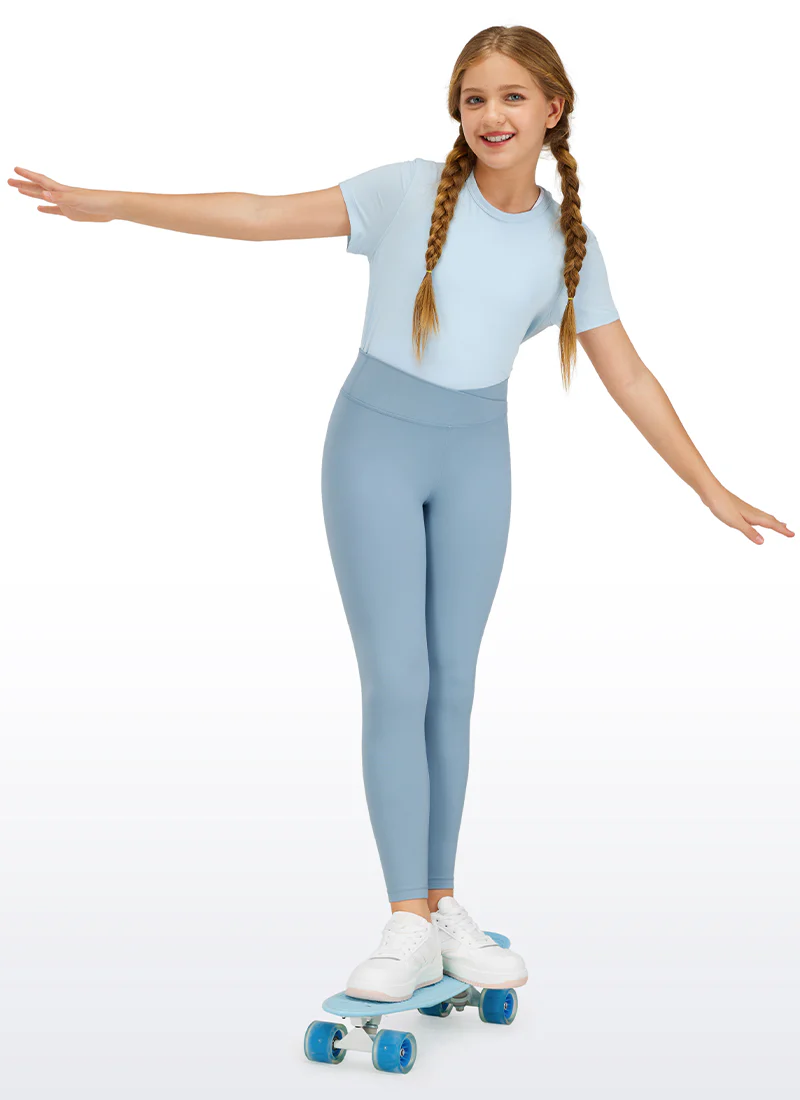 Butterluxe Girls Active Leggings - V Cross Waist - Image 28