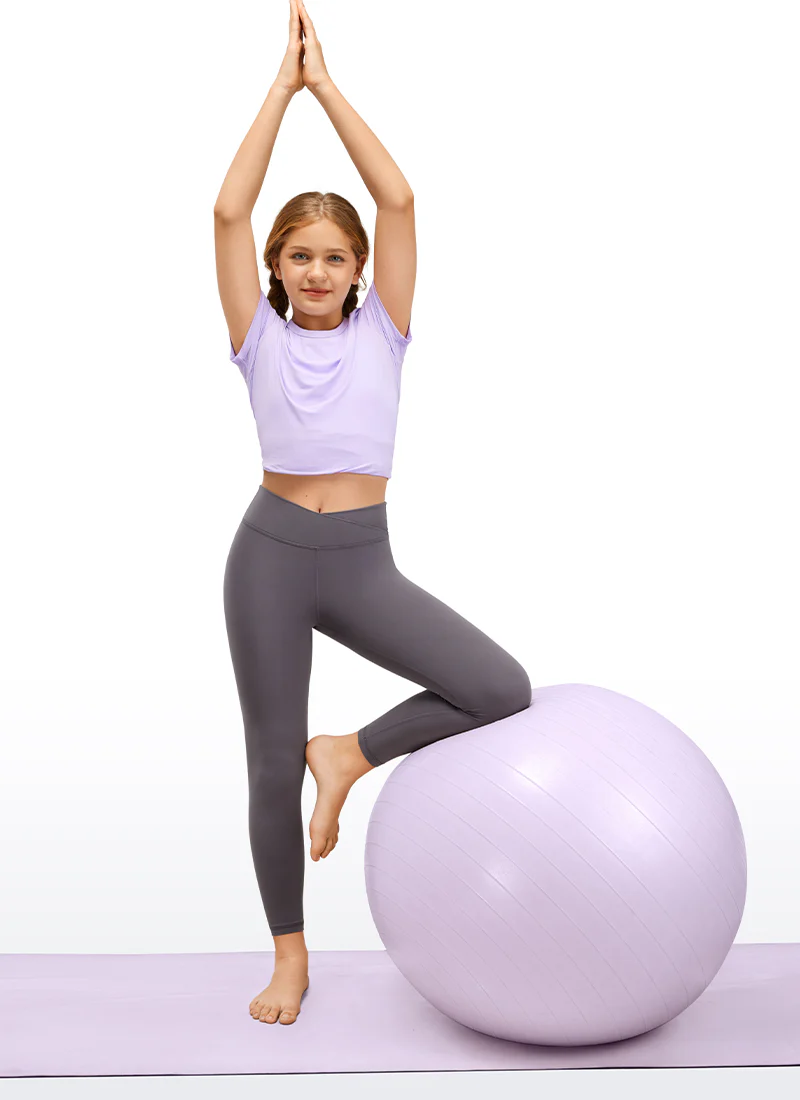 Butterluxe Girls Active Leggings - V Cross Waist - Image 3