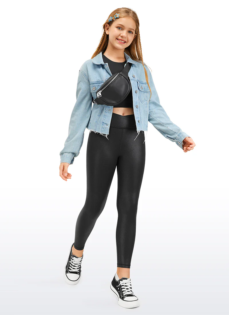 Butterluxe Girls Active Leggings - V Cross Waist - Image 7