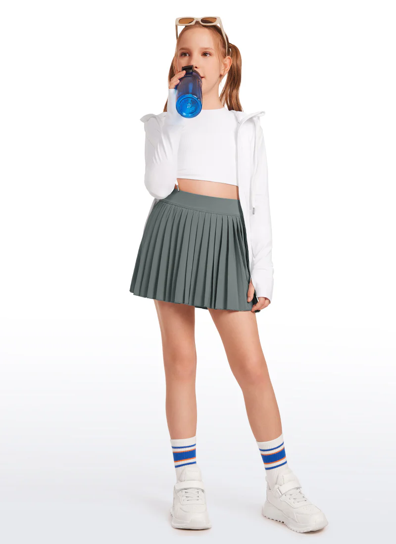 Feathery-Fit Soft Girls Pleated Skirts - Image 32