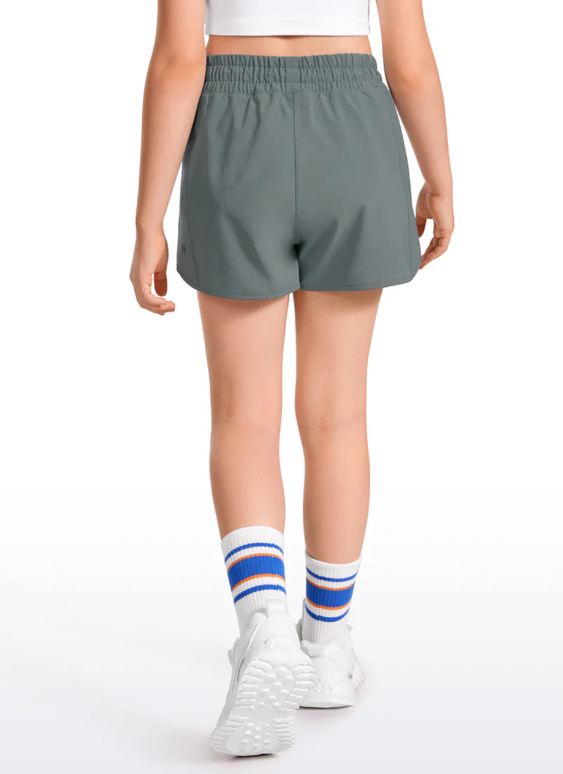 Feathery-Fit Soft Girls Mesh Liner Shorts with Zip Pockets - Image 6