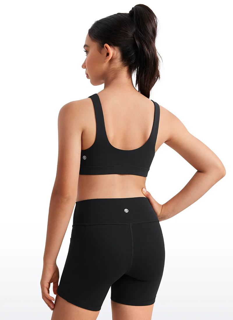Butterluxe Girls Scoop Neck Sport Bra U Back - Image 2