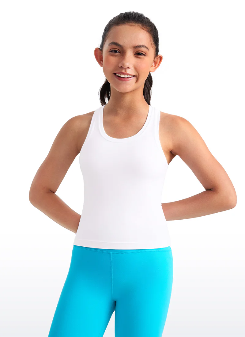 Butterluxe Girls Waist-Length Crewneck Tank Racerback - Image 11