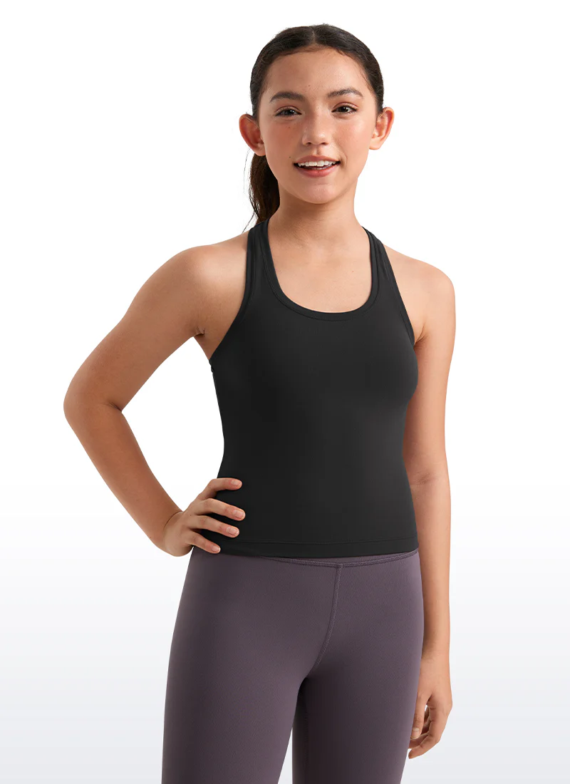 Butterluxe Girls Waist-Length Crewneck Tank Racerback - Image 7