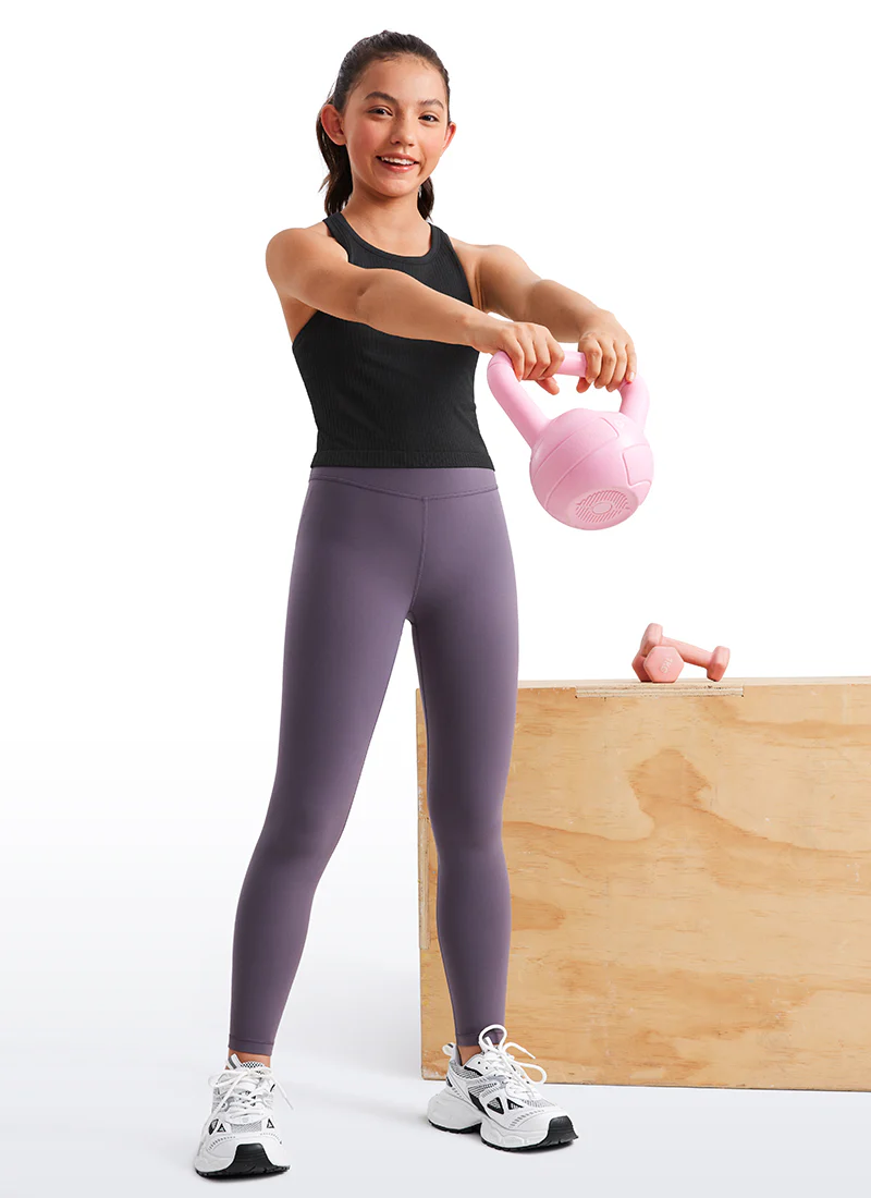 Girls Seamless Ribbed Scoop Neck Tank Racerback - Image 13