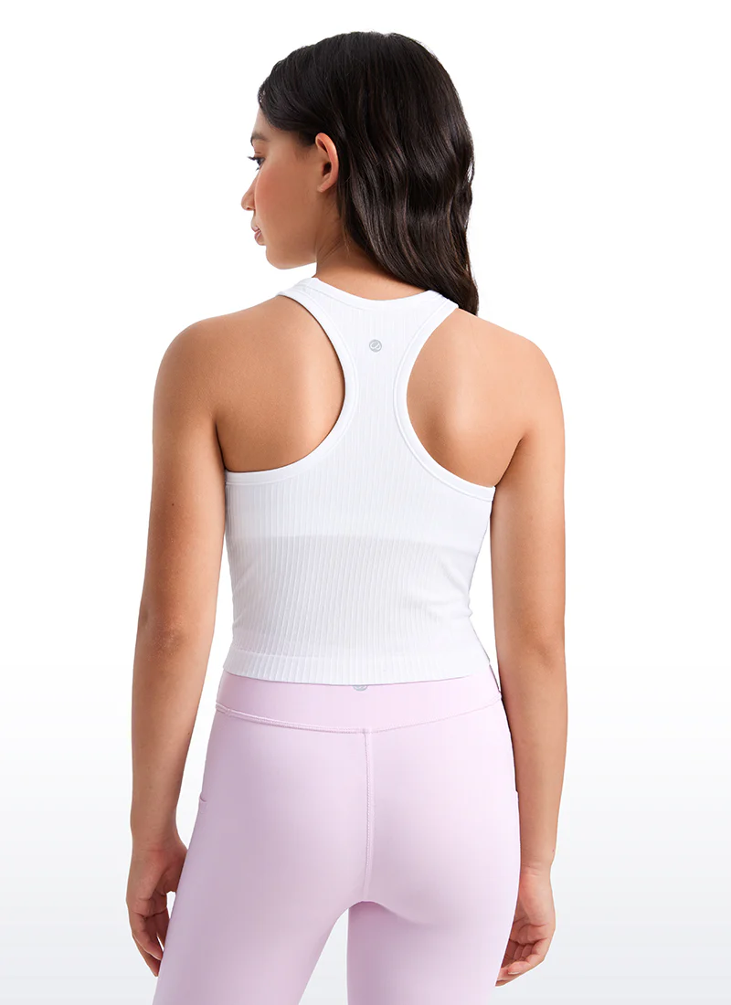 Girls Seamless Ribbed Scoop Neck Tank Racerback - Image 17