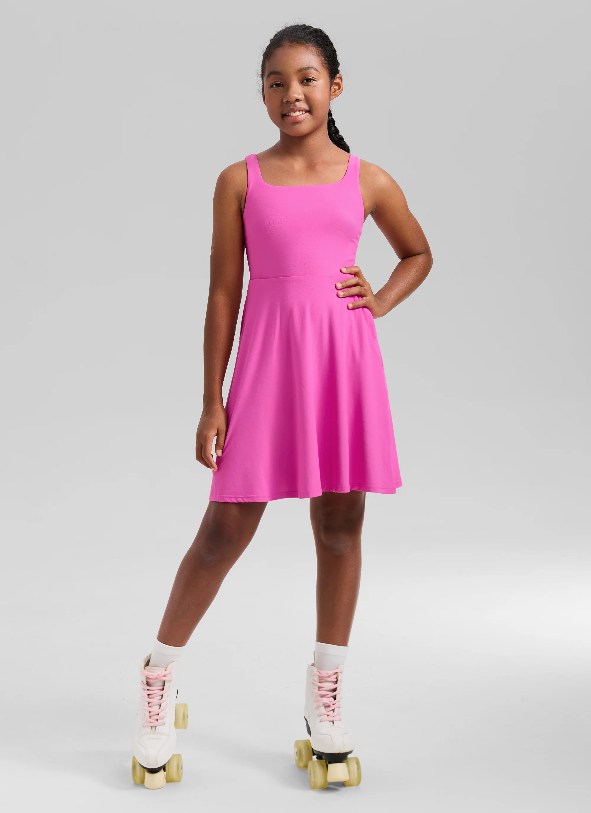 Girls Cloudweight Double Lined Pocket Midi Dress - Image 10