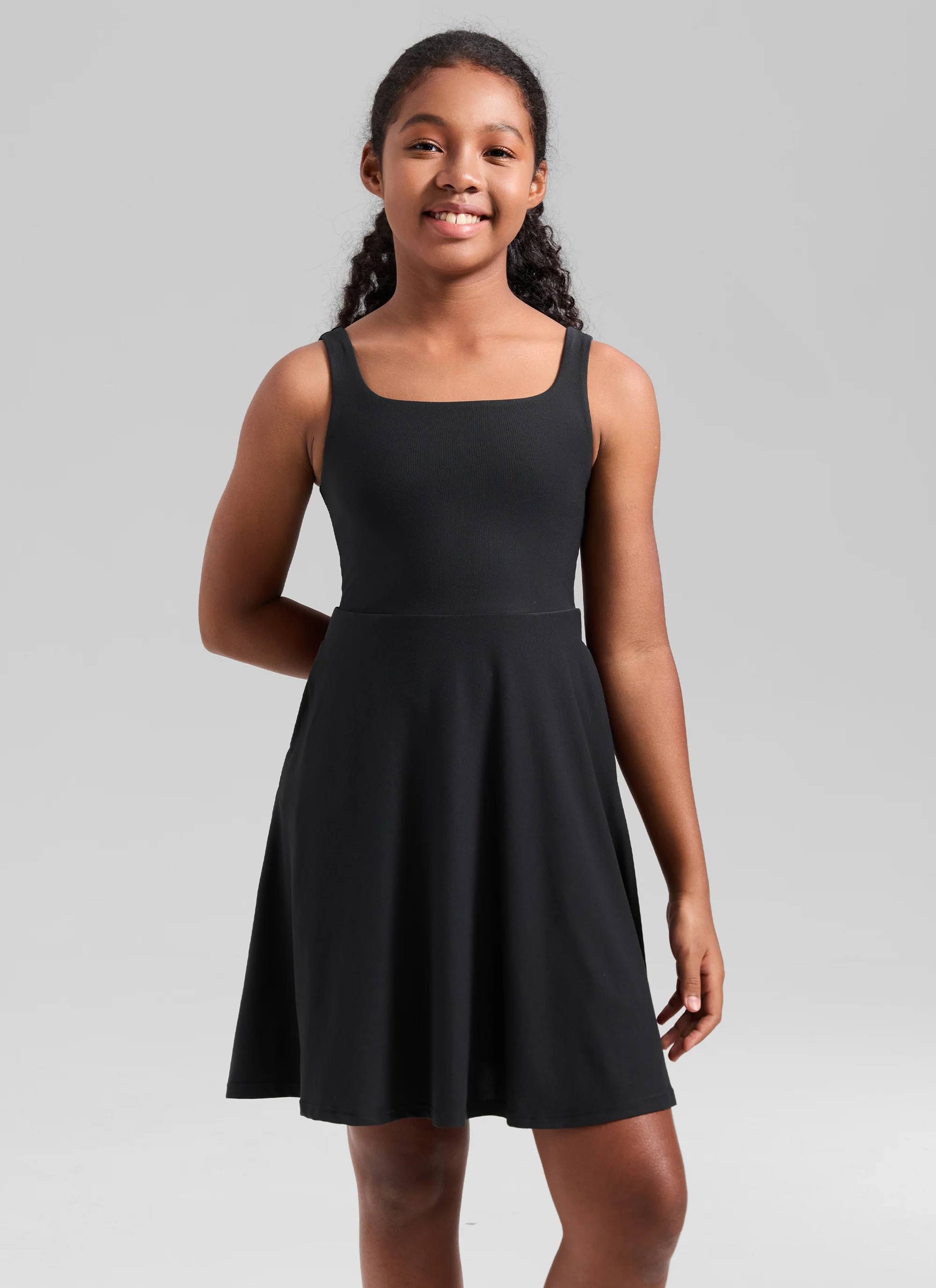Girls Cloudweight Double Lined Pocket Midi Dress - Image 16