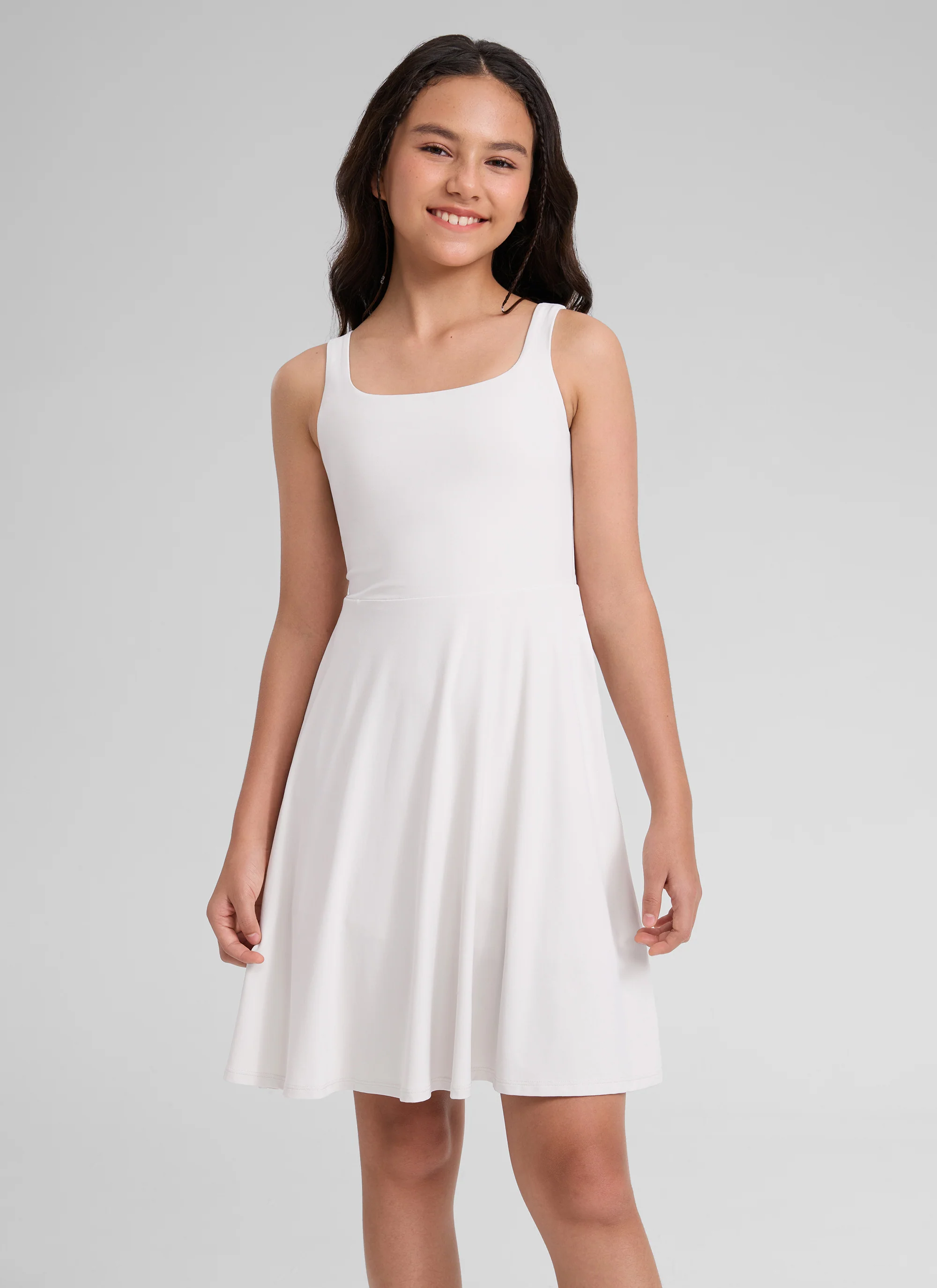 Girls Cloudweight Double Lined Pocket Midi Dress - Image 21