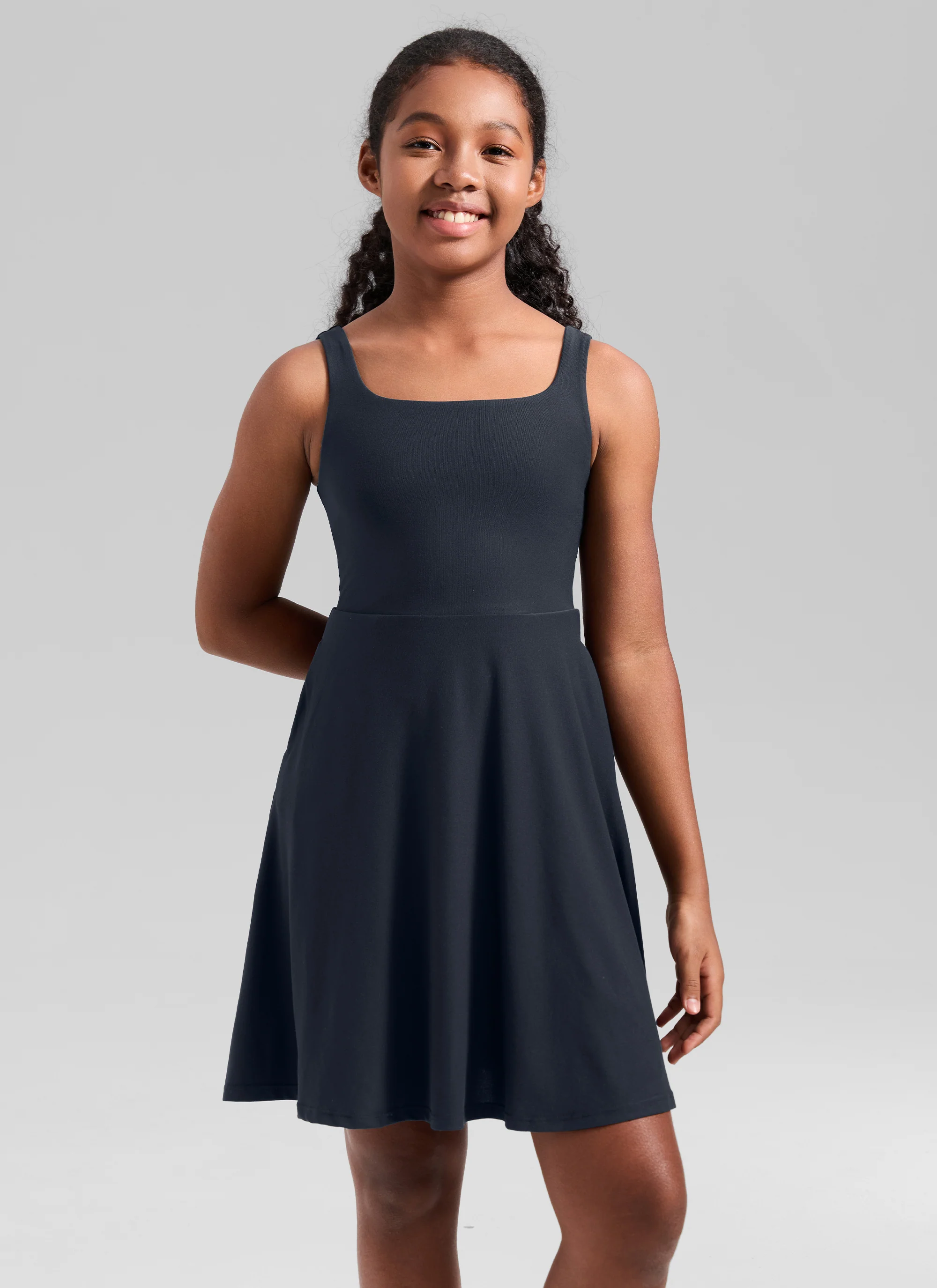 Girls Cloudweight Double Lined Pocket Midi Dress - Image 26