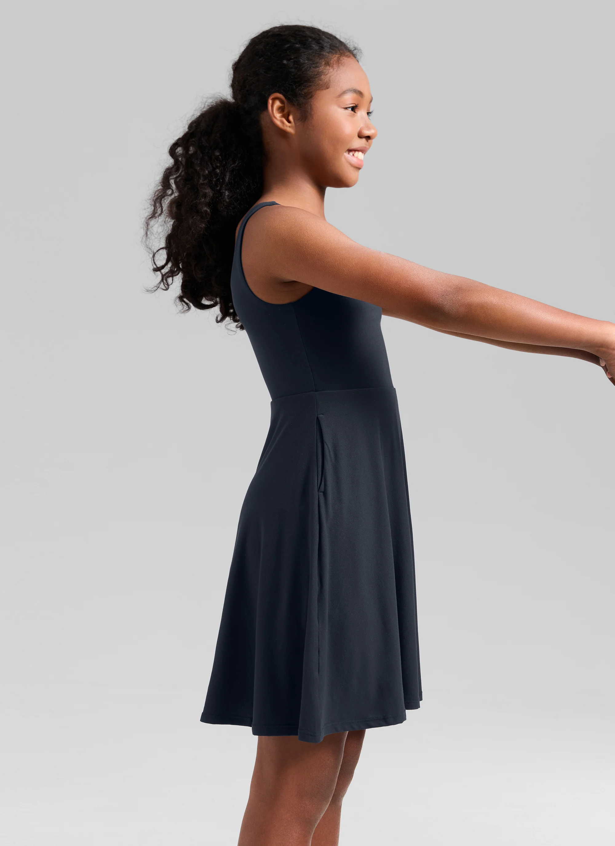 Girls Cloudweight Double Lined Pocket Midi Dress - Image 28