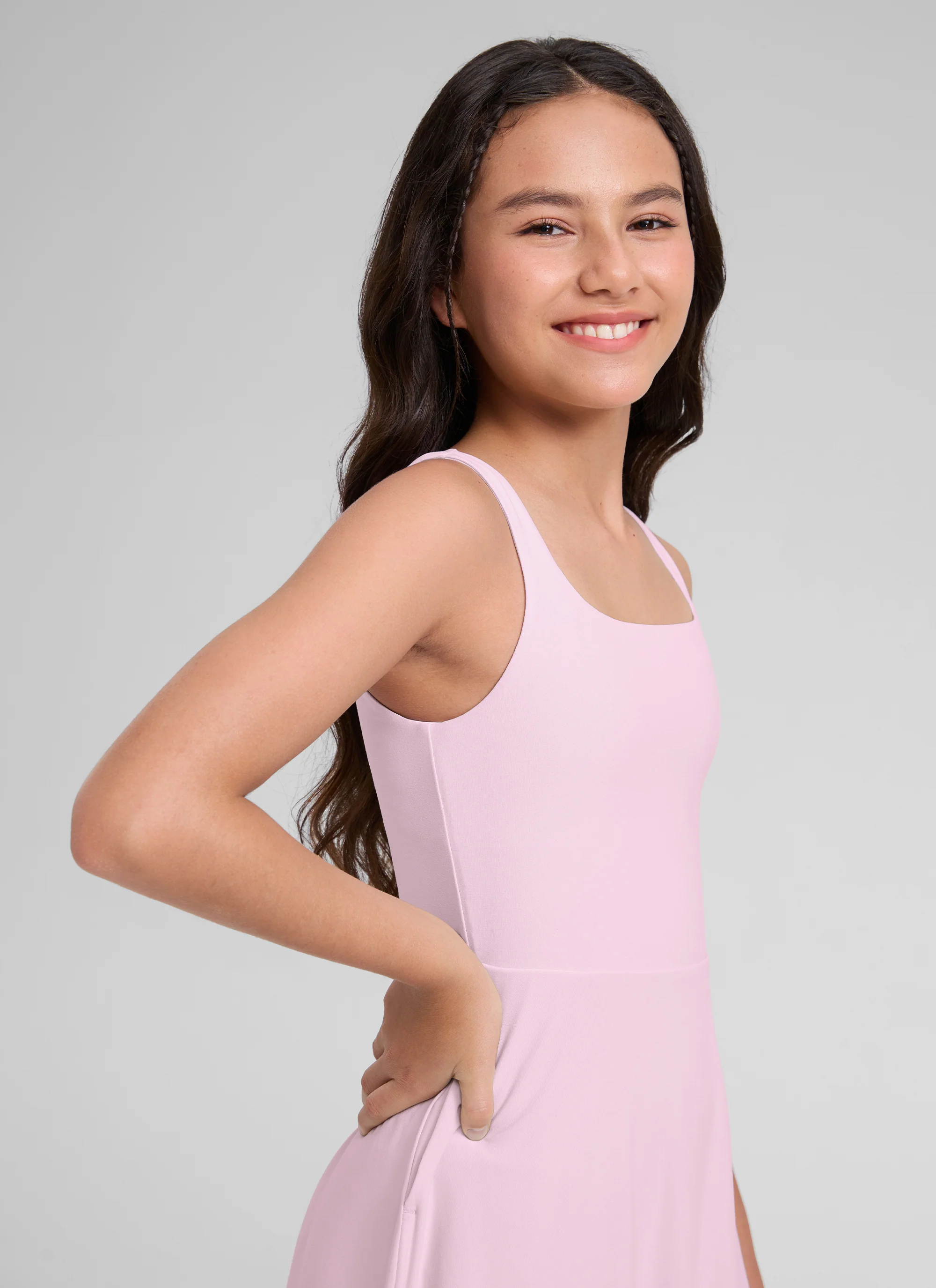 Girls Cloudweight Double Lined Pocket Midi Dress - Image 4