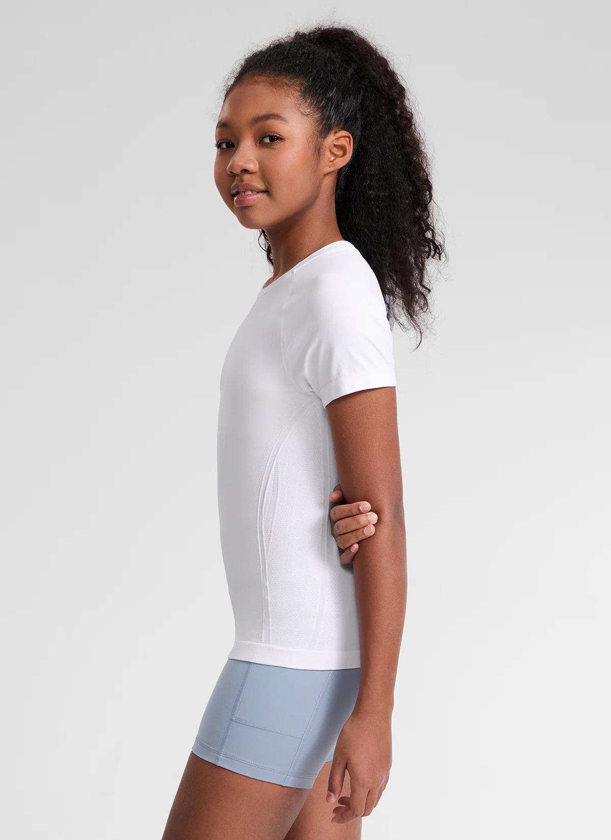Girls Seamless Hip Length Short Sleeve - Image 12
