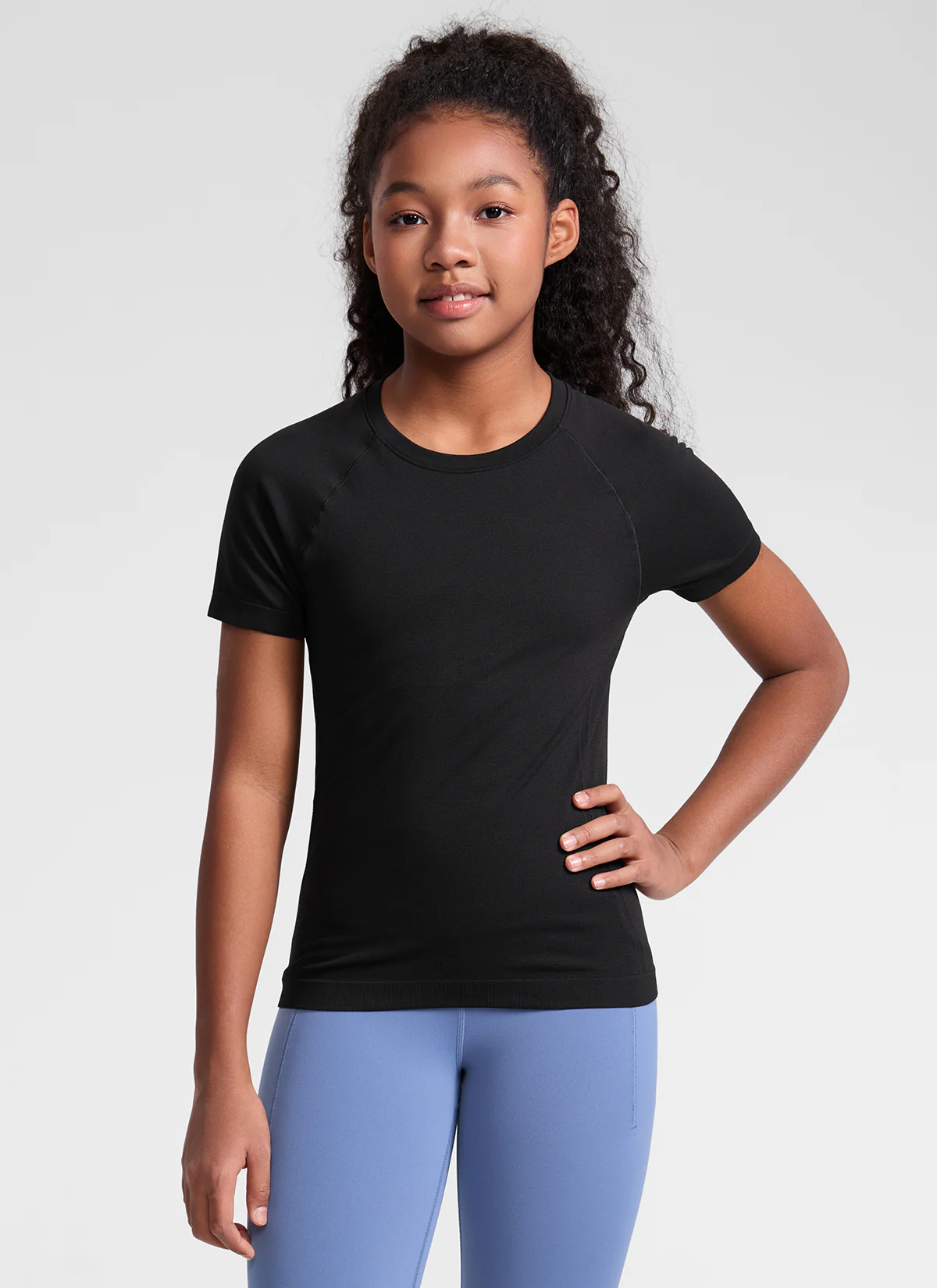 Girls Seamless Hip Length Short Sleeve - Image 13
