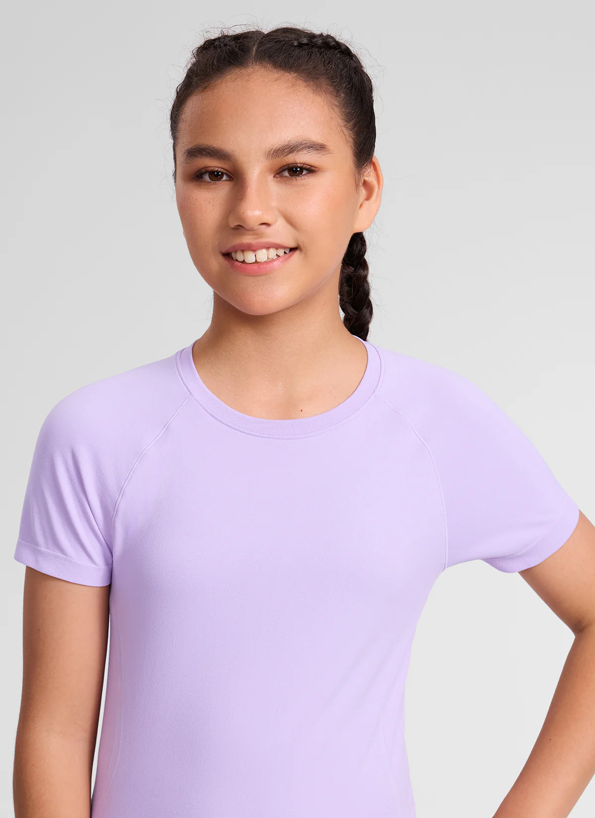 Girls Seamless Hip Length Short Sleeve - Image 8
