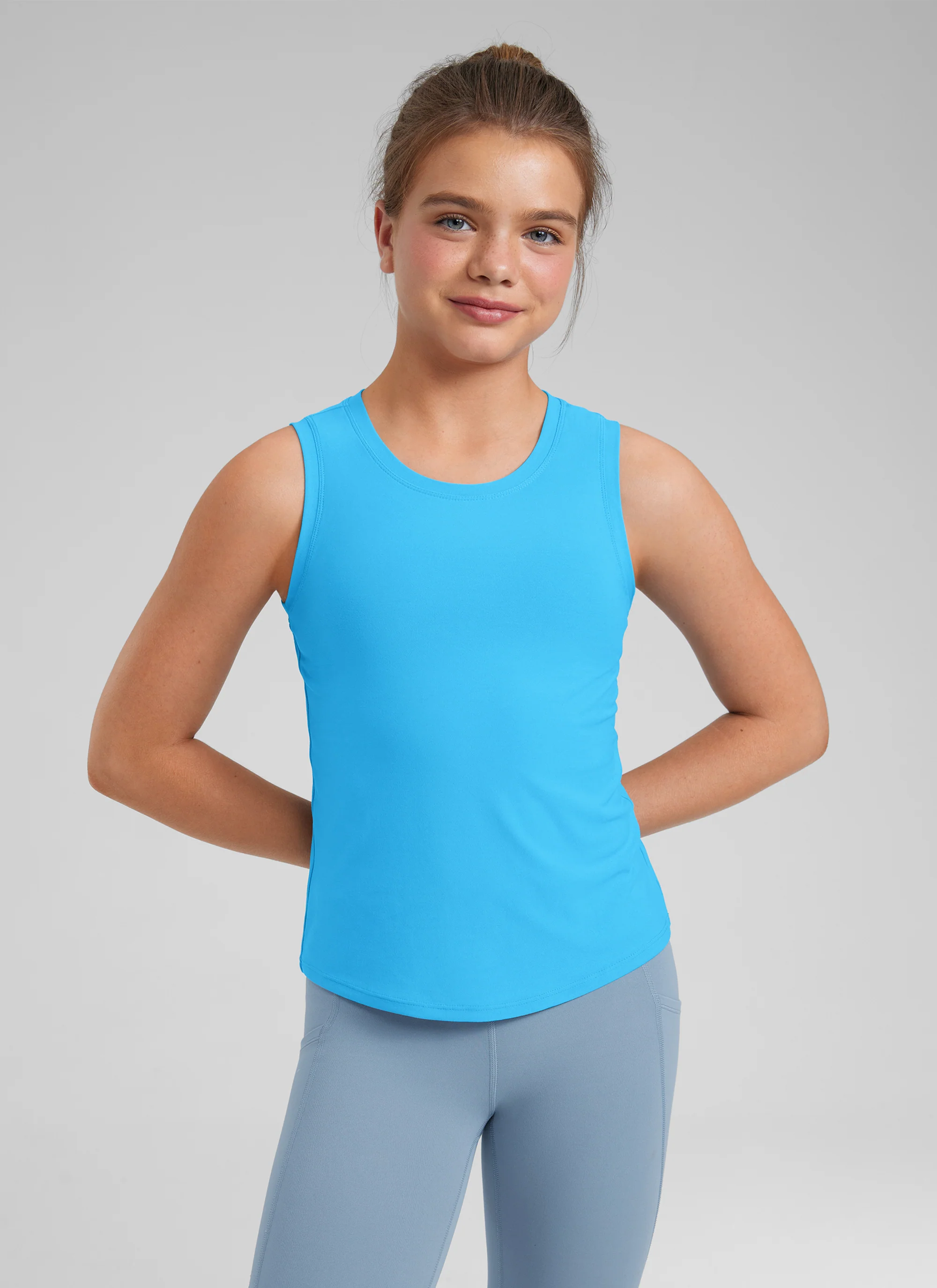 Girl Cloudweight Hip Length Sleeveless Tank - Image 10