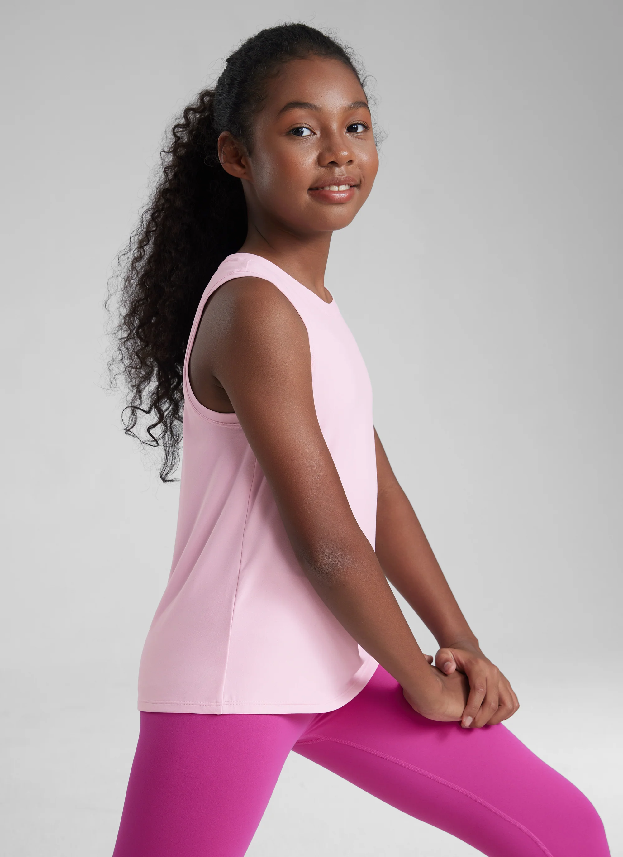 Girl Cloudweight Hip Length Sleeveless Tank - Image 3