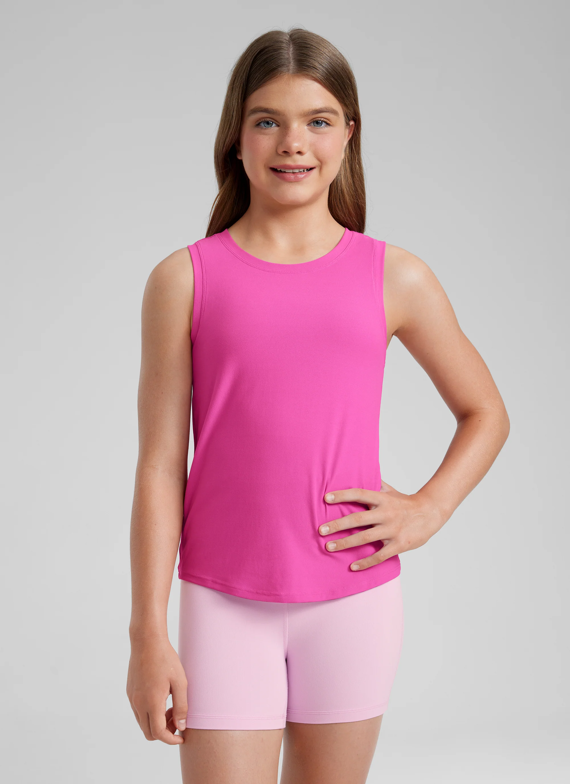 Girl Cloudweight Hip Length Sleeveless Tank - Image 6