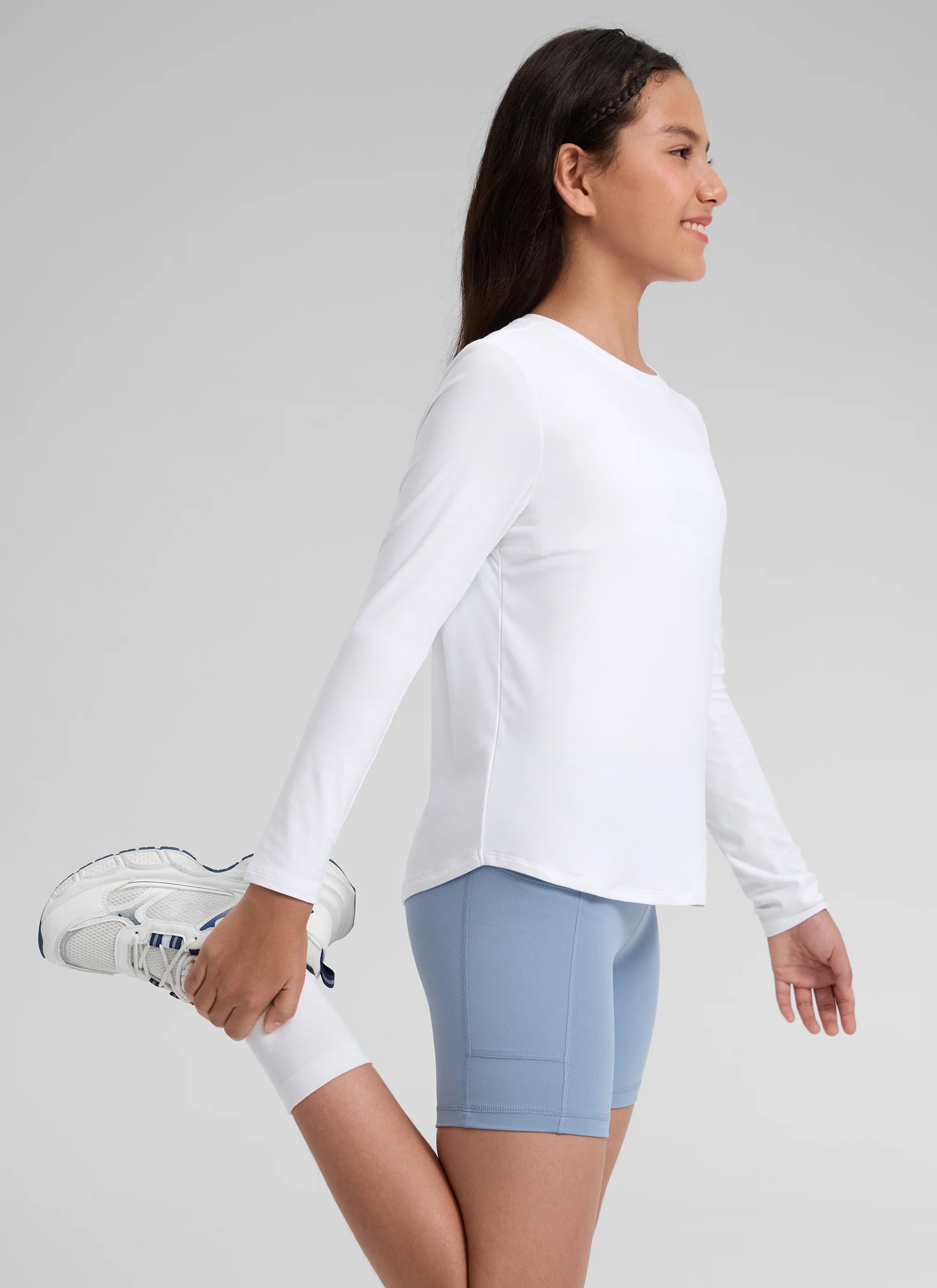 Girls Cloudweight Side Slit Long Sleeve - Image 10
