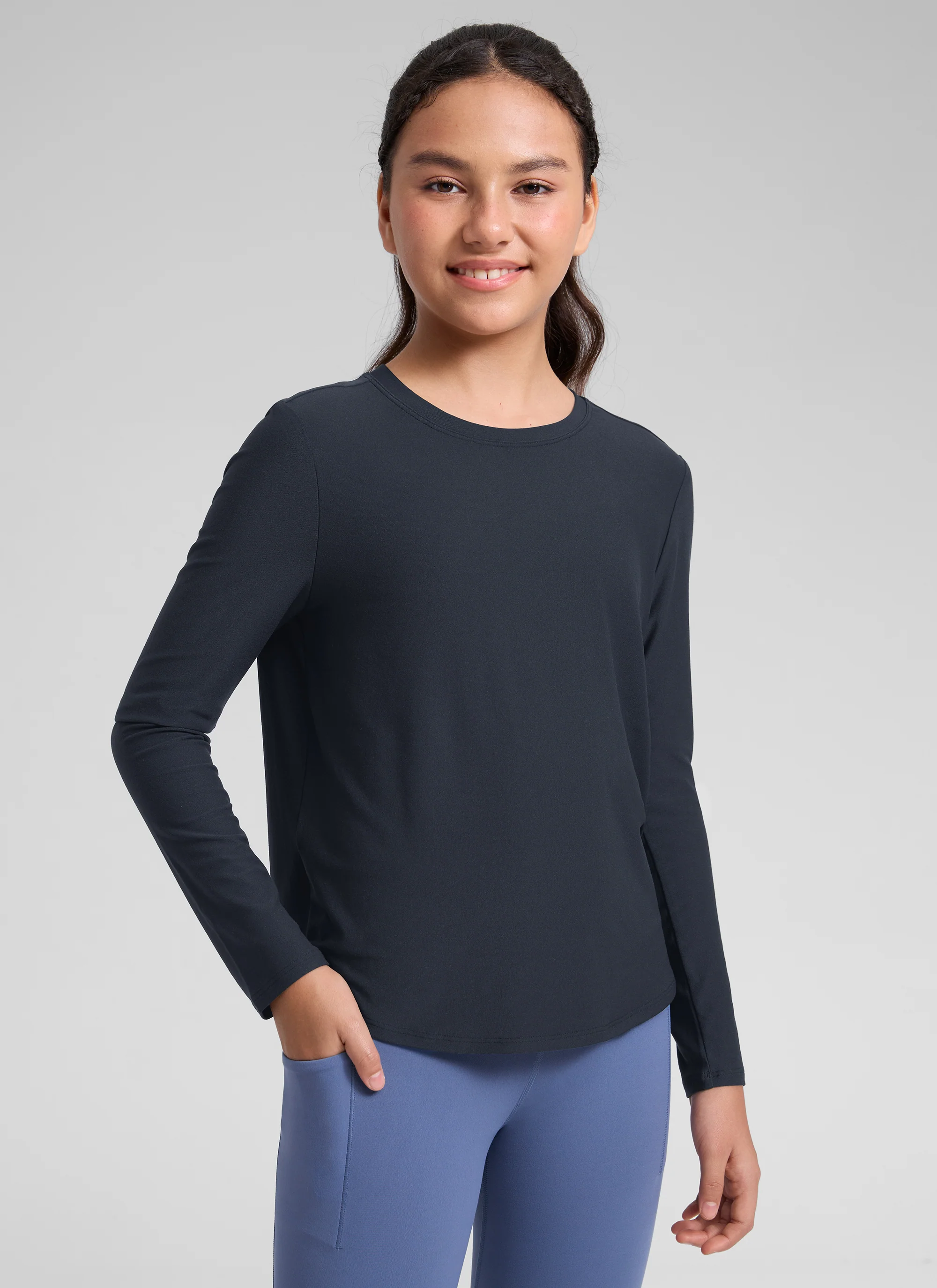 Girls Cloudweight Side Slit Long Sleeve - Image 16
