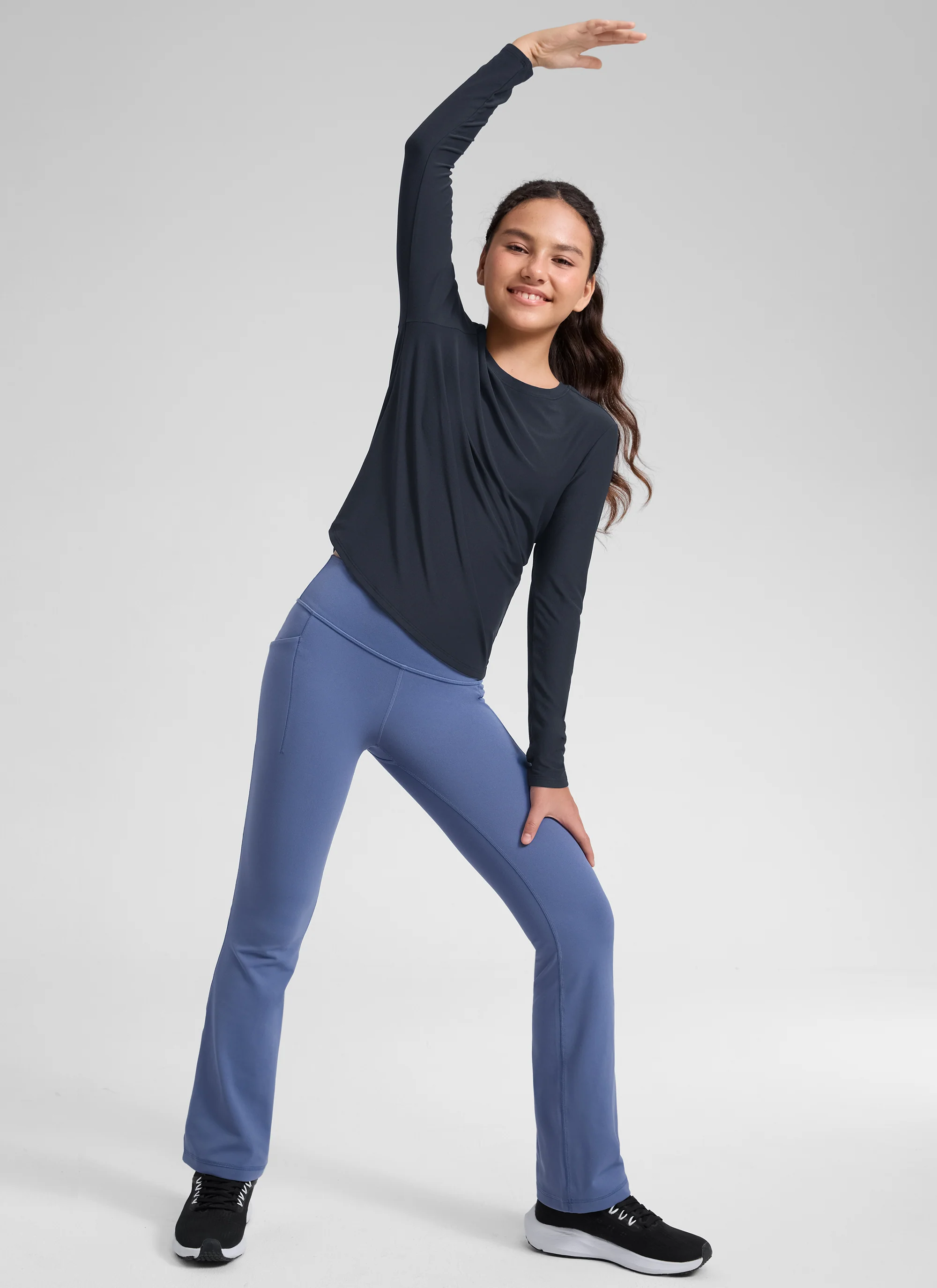 Girls Cloudweight Side Slit Long Sleeve - Image 18