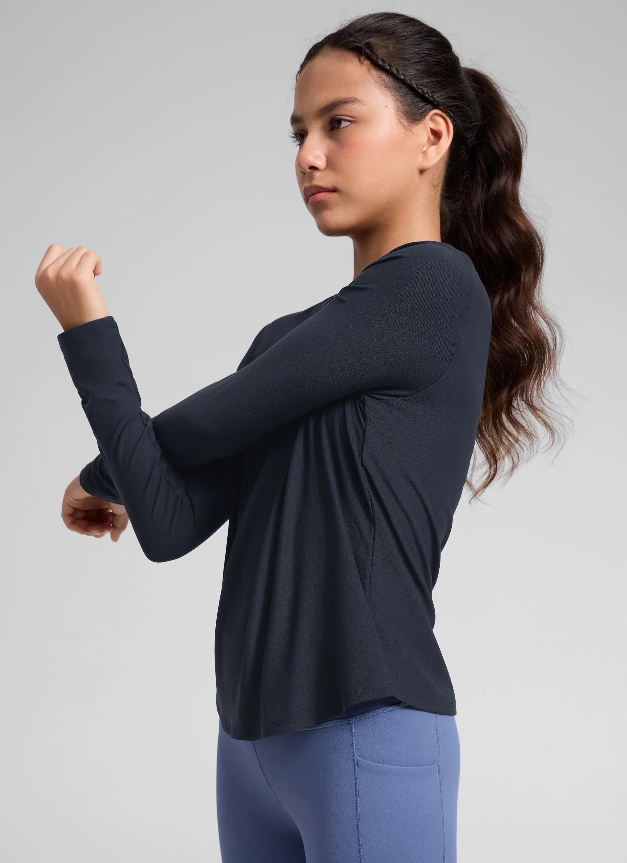 Girls Cloudweight Side Slit Long Sleeve - Image 19