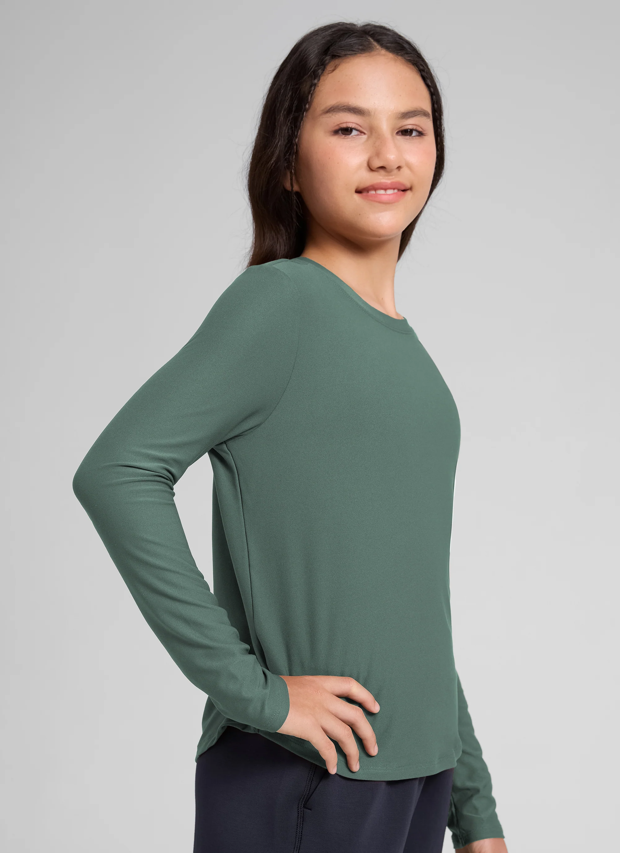 Girls Cloudweight Side Slit Long Sleeve - Image 24