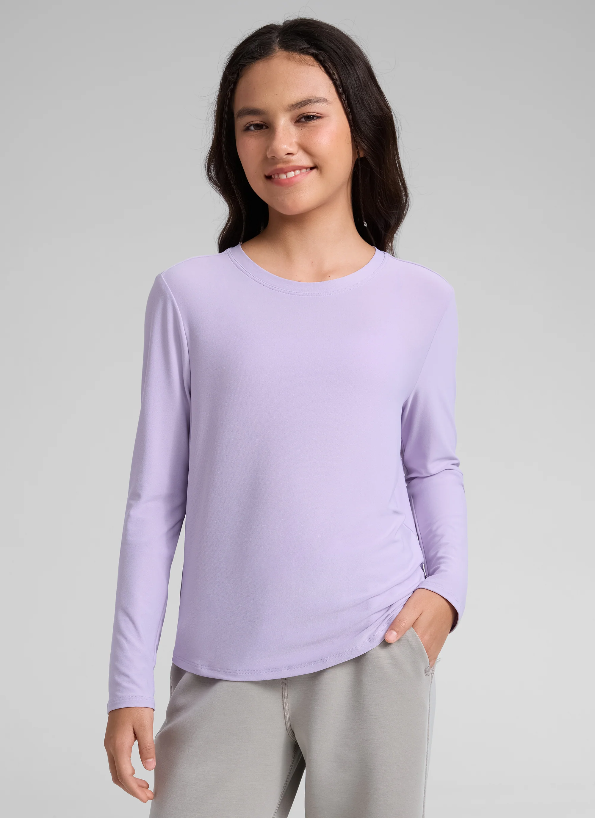 Girls Cloudweight Side Slit Long Sleeve - Image 26