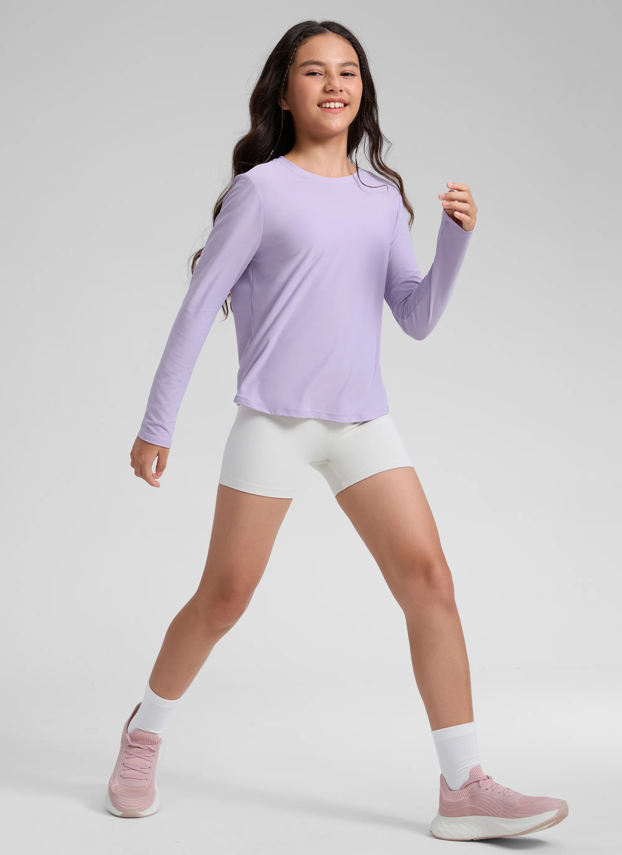 Girls Cloudweight Side Slit Long Sleeve - Image 28
