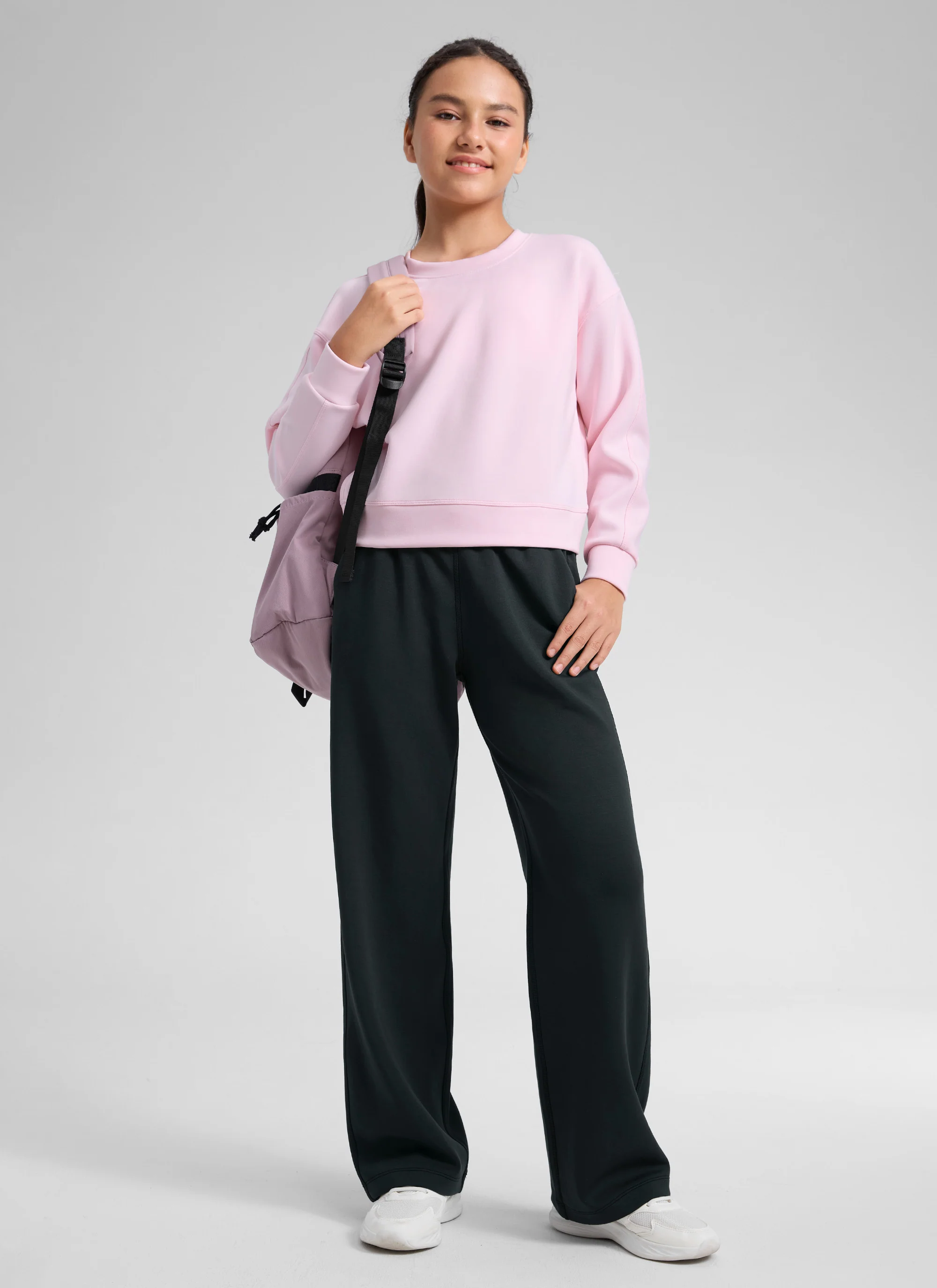 SoftAura Girls High Rise Wide Leg Sweatpant - Image 16