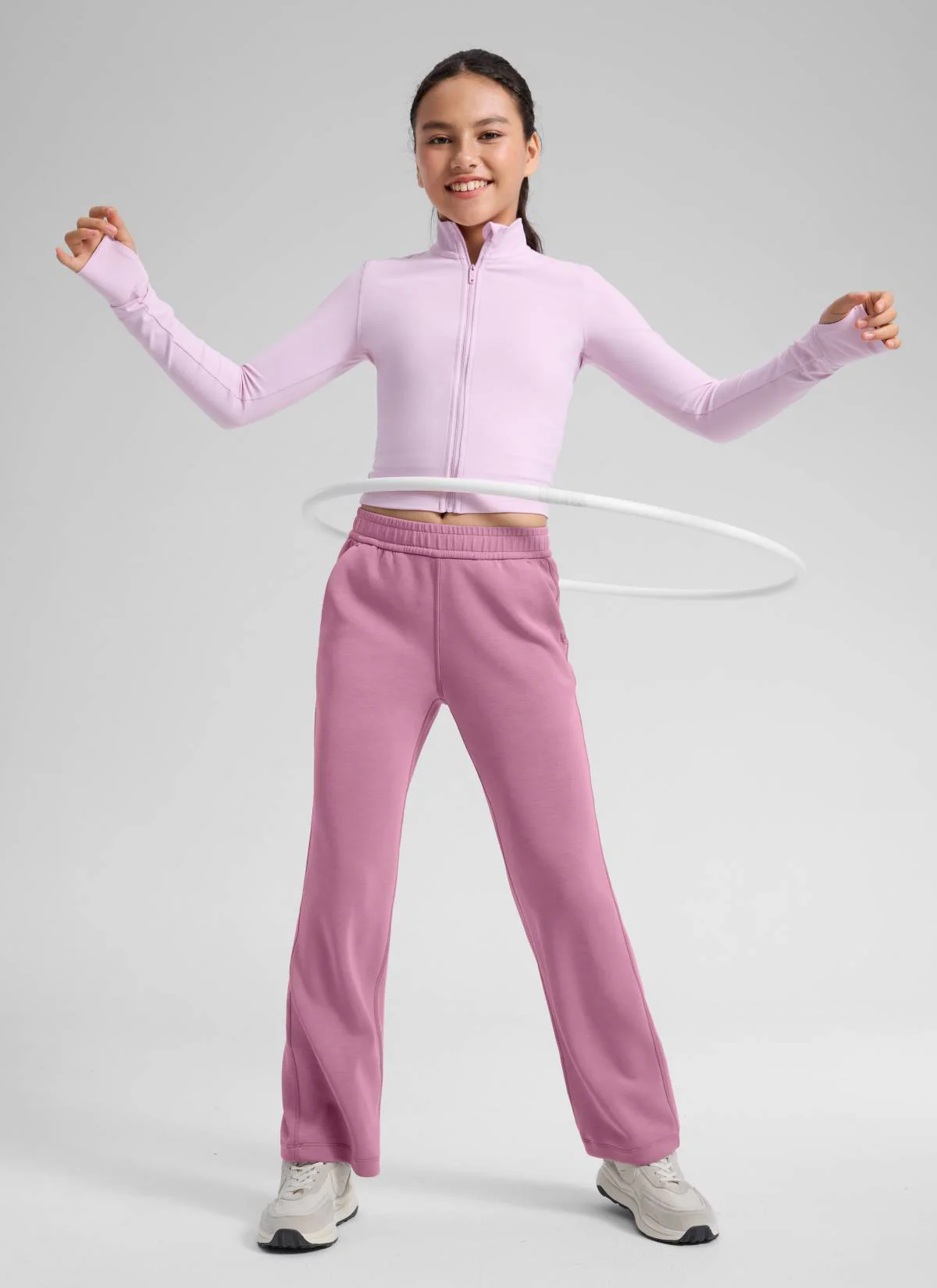 SoftAura Girls High Rise Wide Leg Sweatpant - Image 21