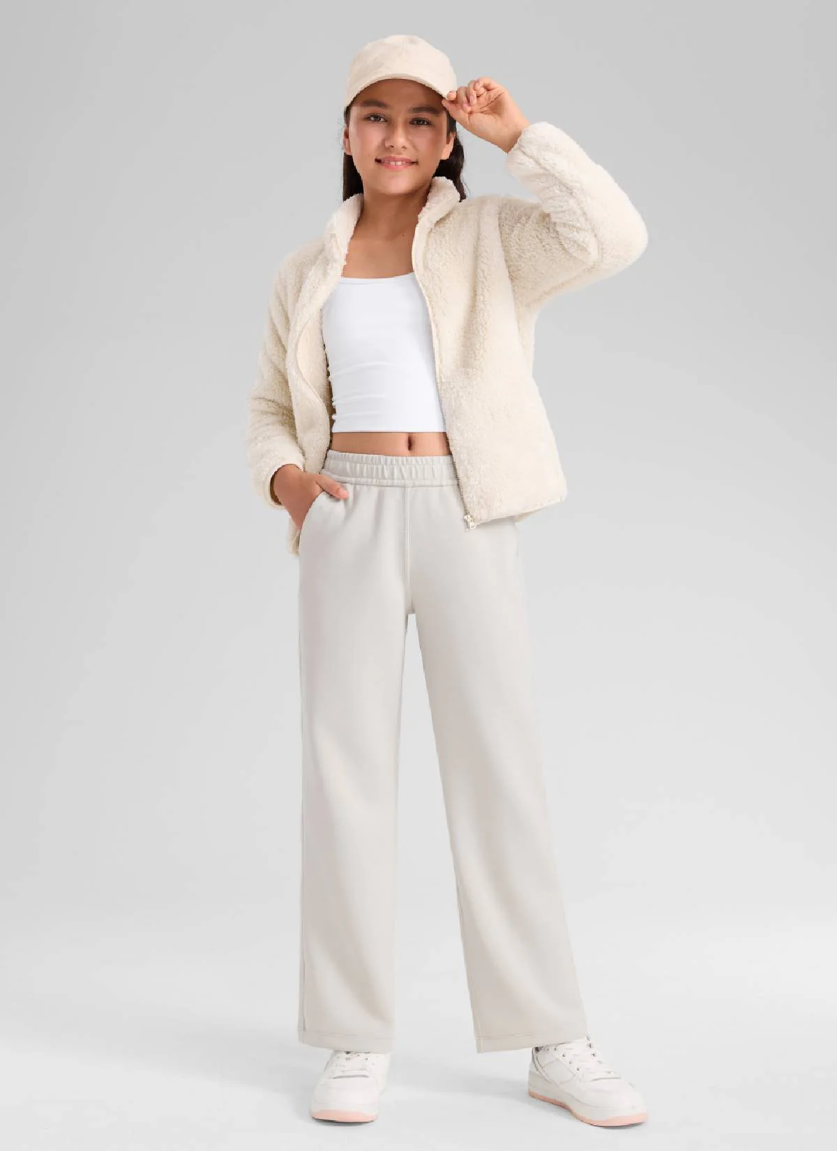 SoftAura Girls High Rise Wide Leg Sweatpant - Image 8