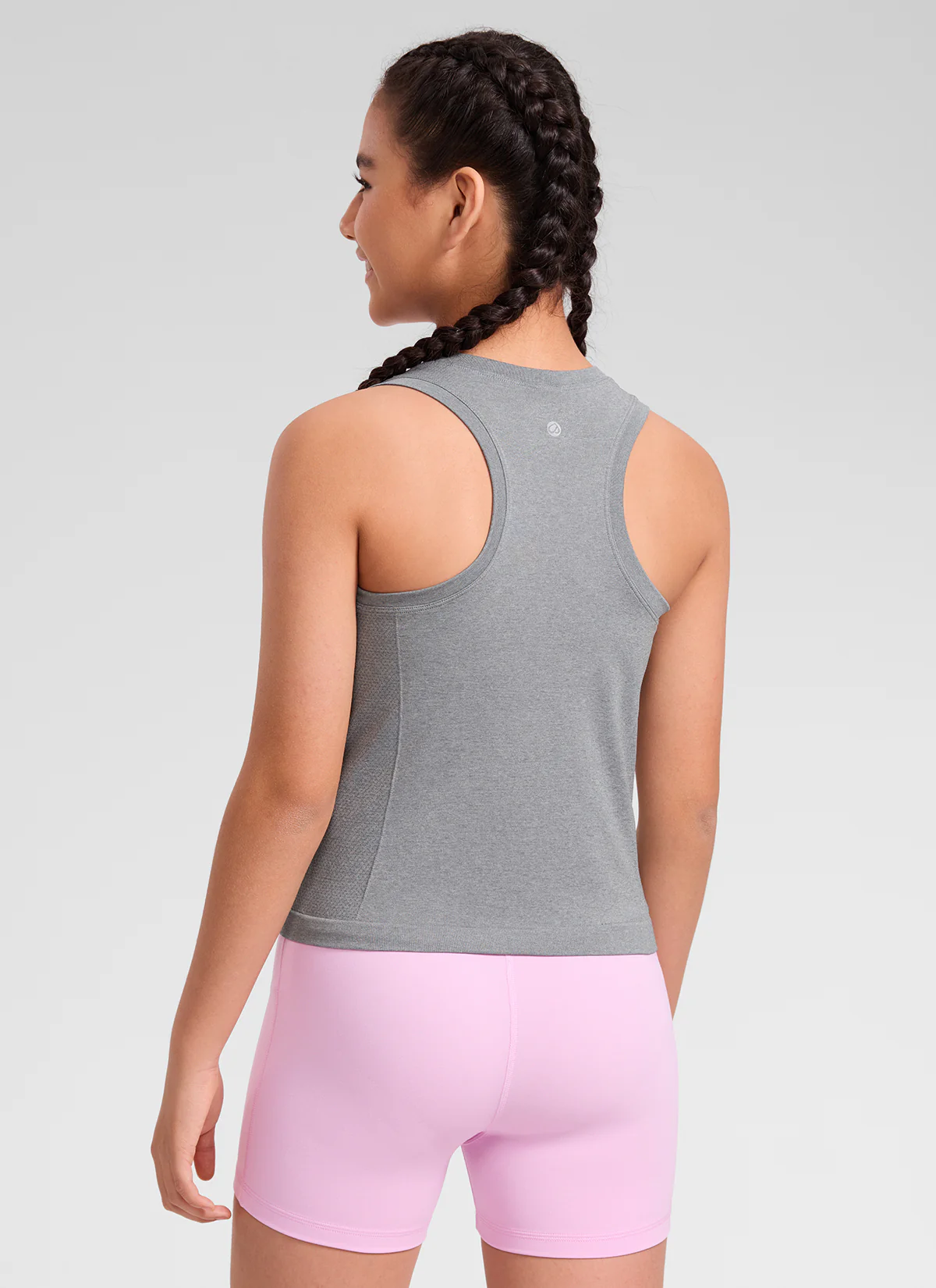 Girls Seamless Waist Length Tank - Image 2