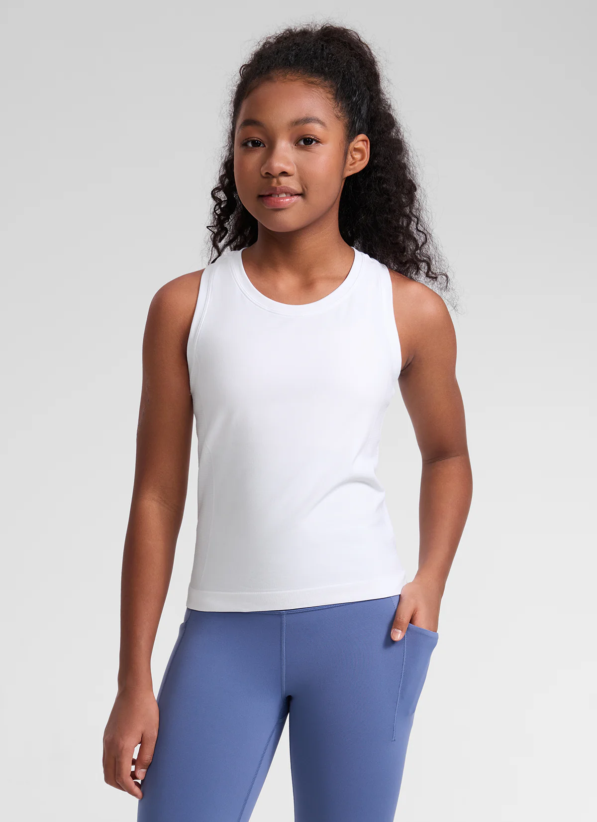 Girls Seamless Waist Length Tank - Image 20