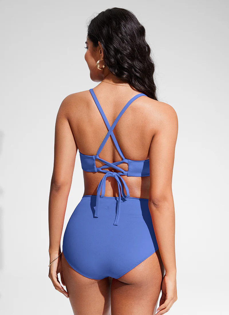 Sunshine Lace Up Strappy Bikini Top - Image 10
