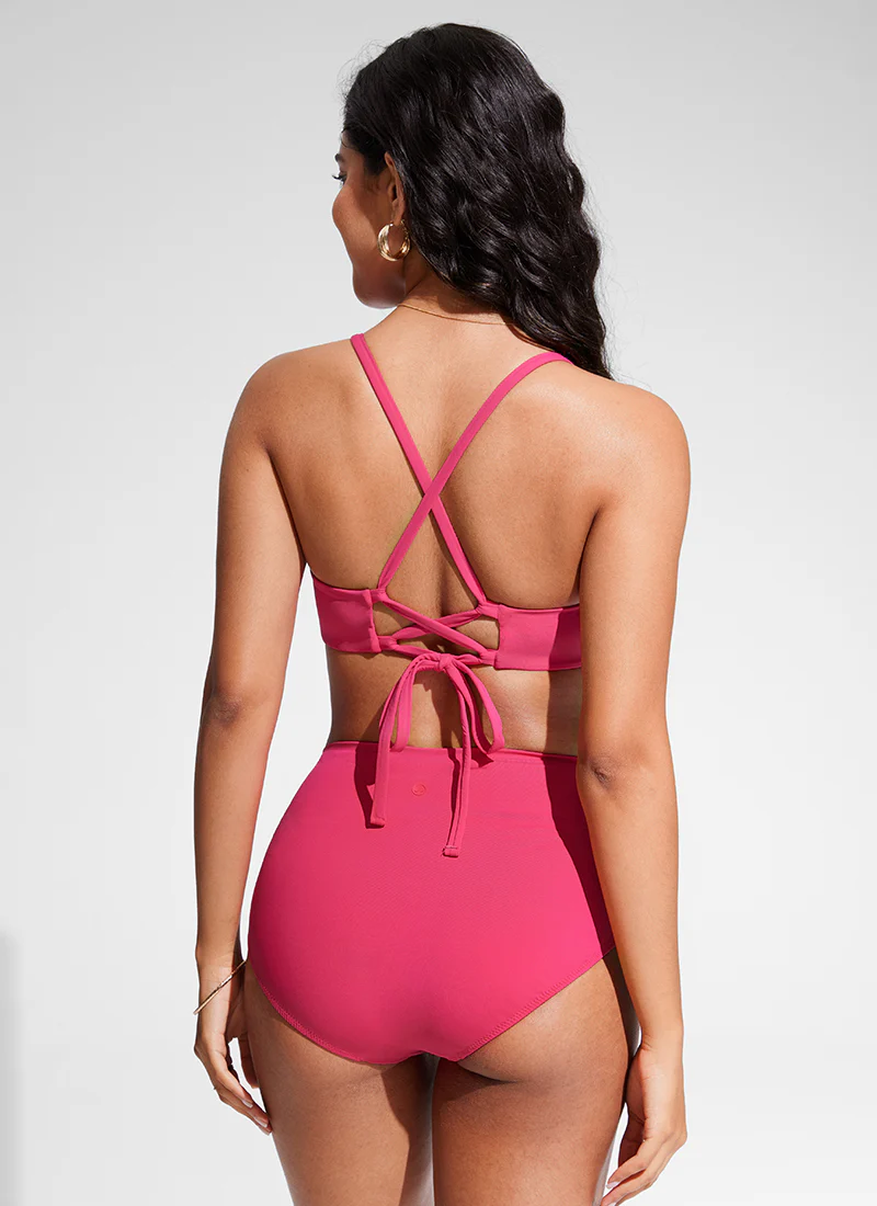 Sunshine Lace Up Strappy Bikini Top - Image 2