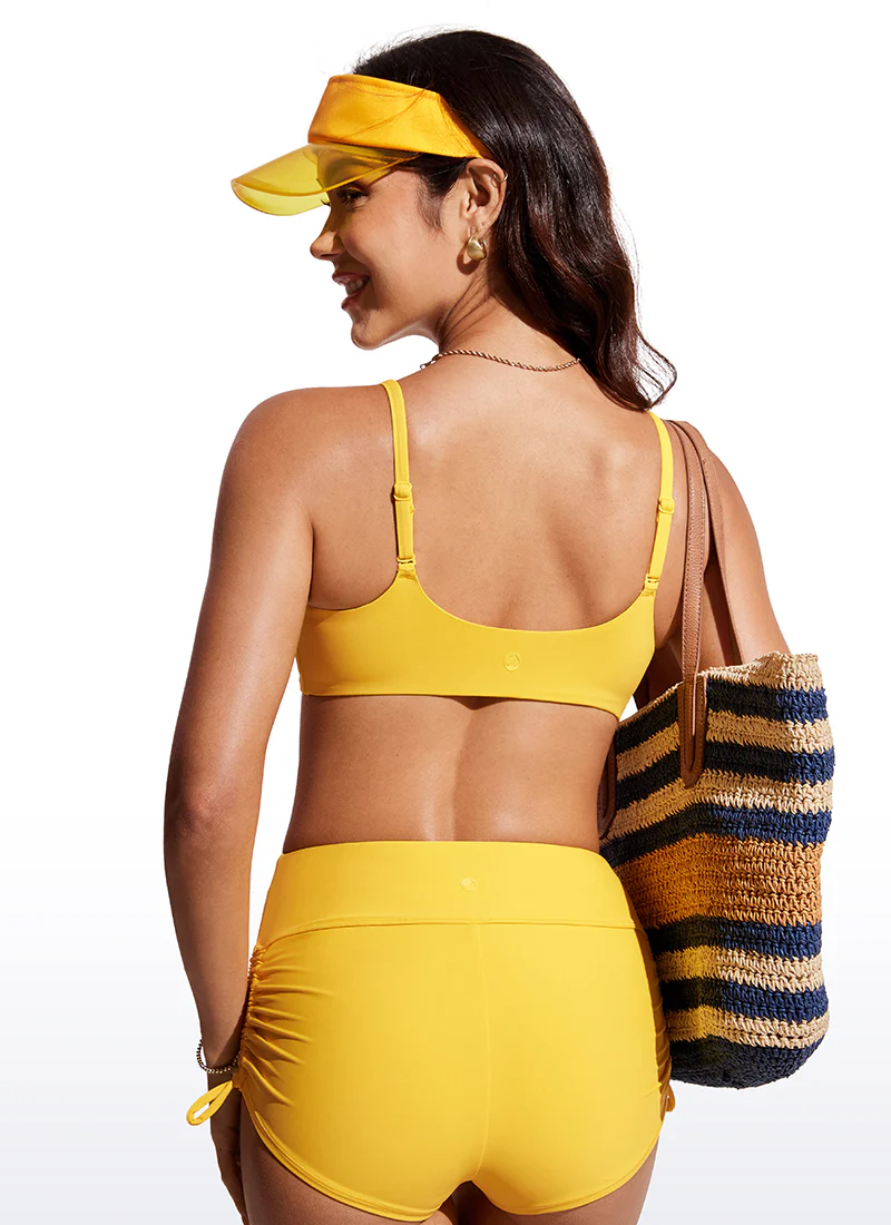 Scoop Neck Adjustable Strap Bikini Top - Image 20