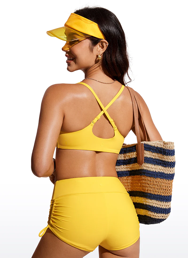 Scoop Neck Adjustable Strap Bikini Top - Image 21