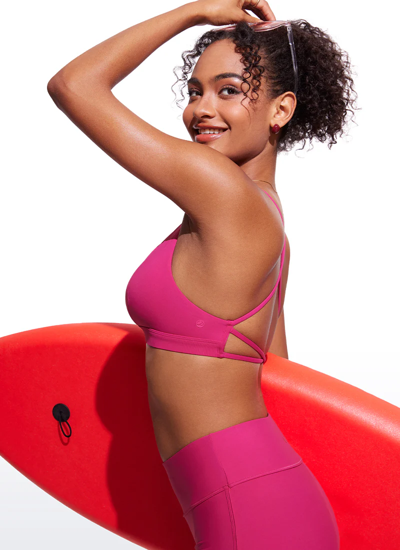 Sunshine Criss Cross Back V Neck Bikini Top - Image 20