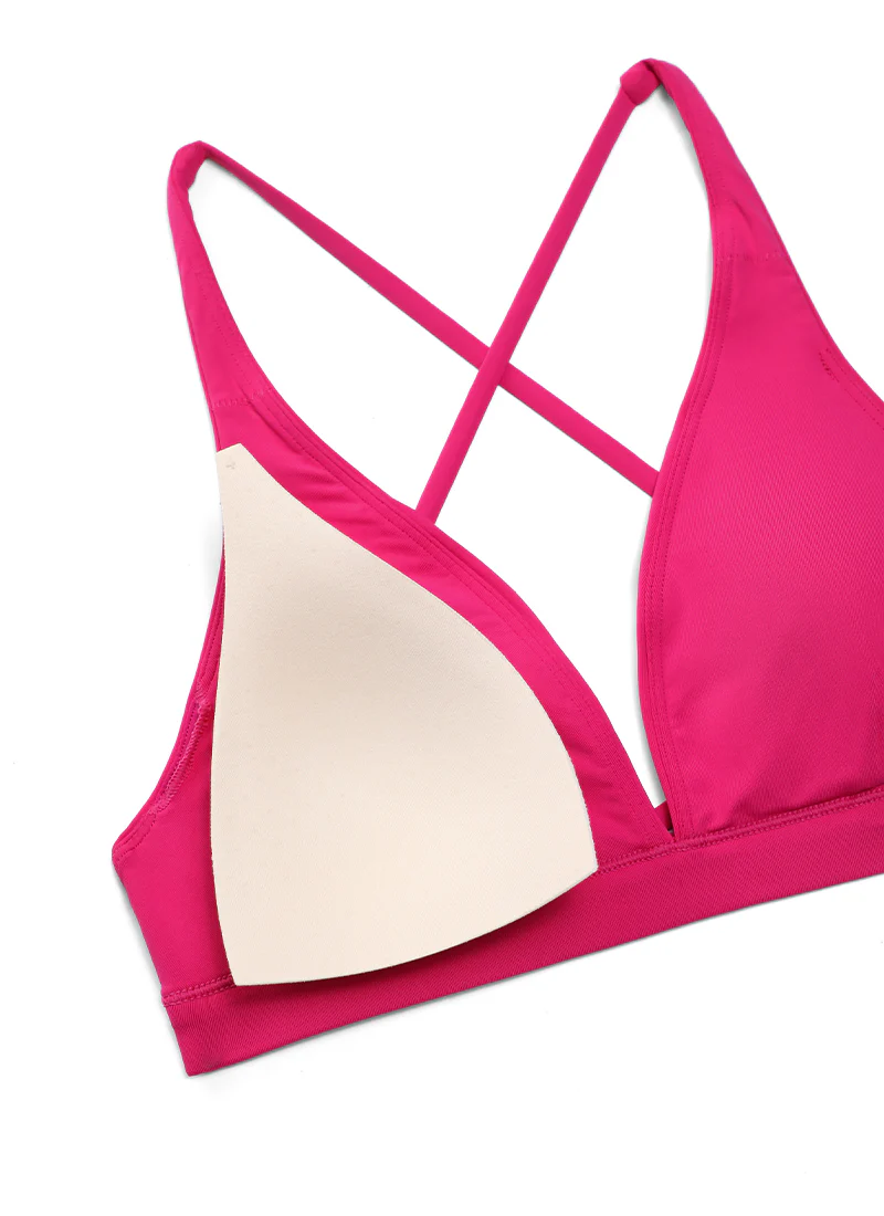 Sunshine Criss Cross Back V Neck Bikini Top - Image 22