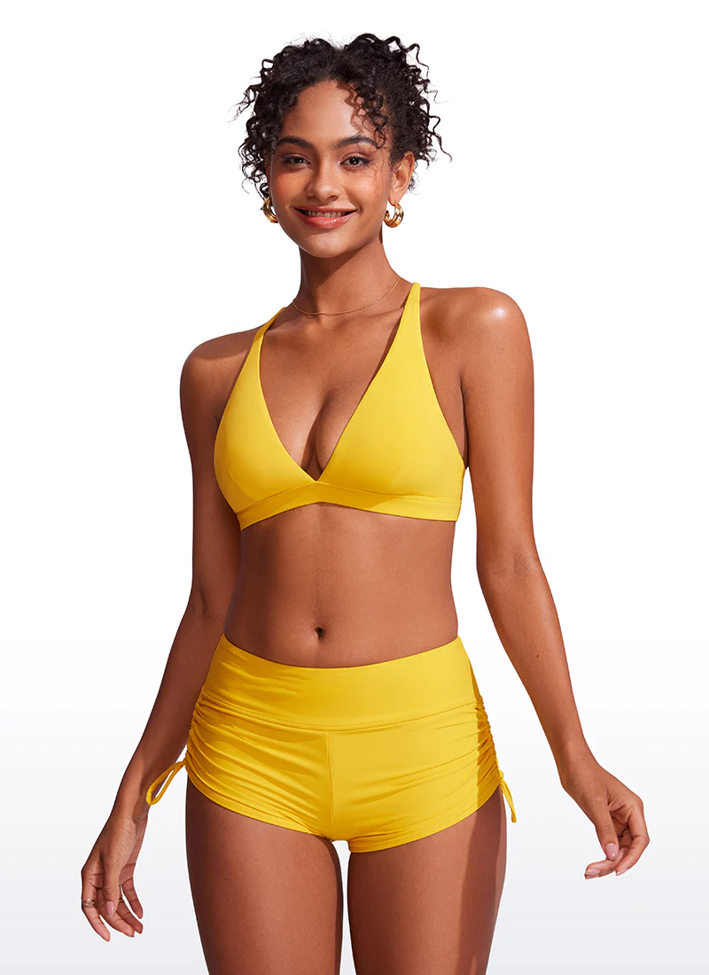 Sunshine Criss Cross Back V Neck Bikini Top - Image 23