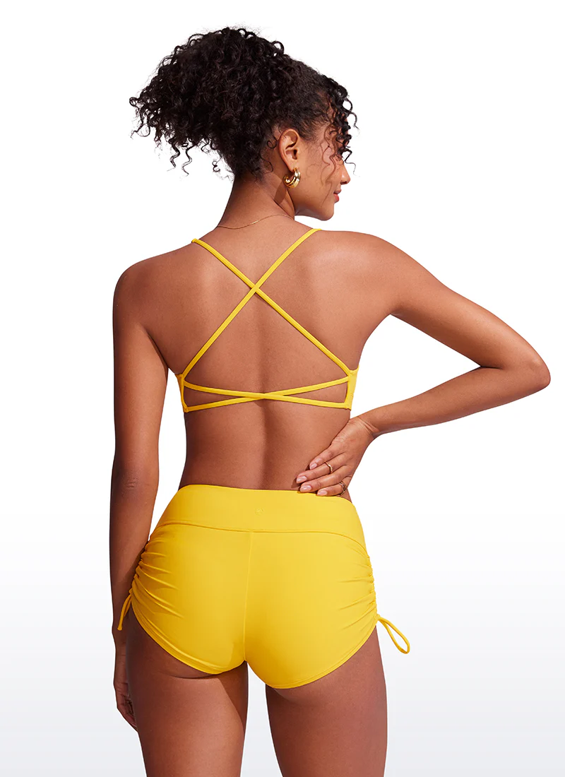 Sunshine Criss Cross Back V Neck Bikini Top - Image 24