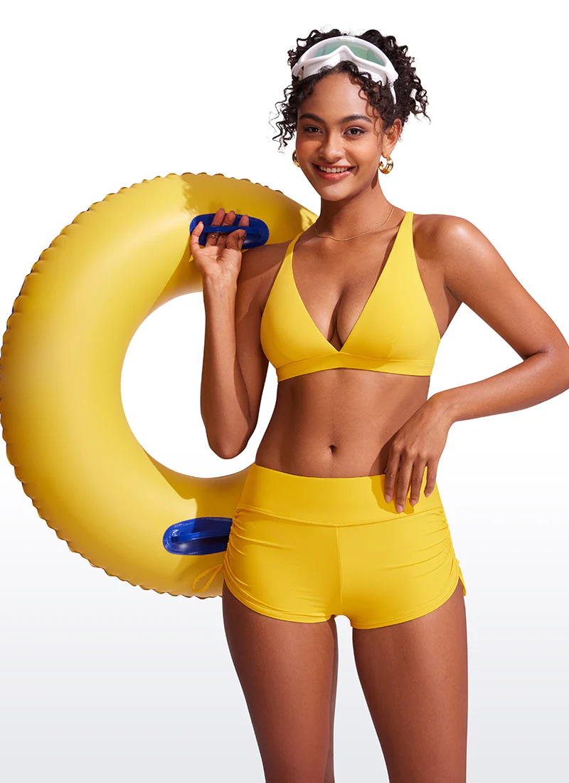 Sunshine Criss Cross Back V Neck Bikini Top - Image 26