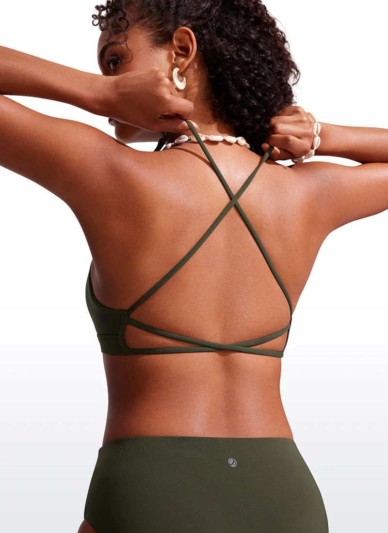 Sunshine Criss Cross Back V Neck Bikini Top - Image 30