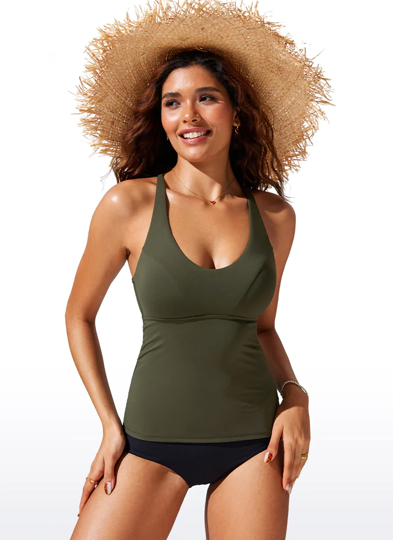 Sunshine Cross Back Tankini Top - Image 3