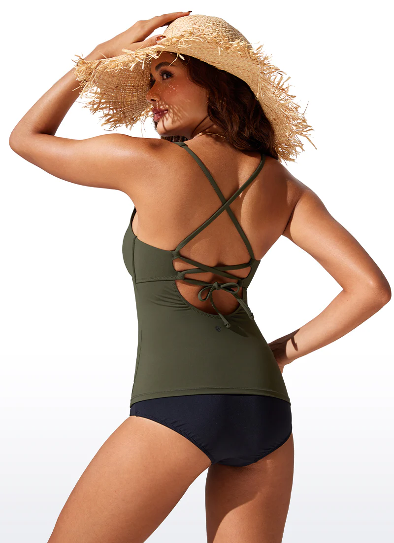 Sunshine Cross Back Tankini Top - Image 4